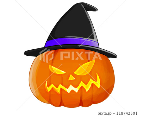 ハロウィン　ジャックオーランタン　お化けカボチャ　アイコン素材　7 118742301