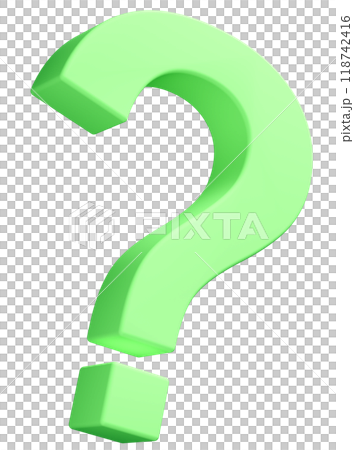 3D材質_問號_綠色 118742416