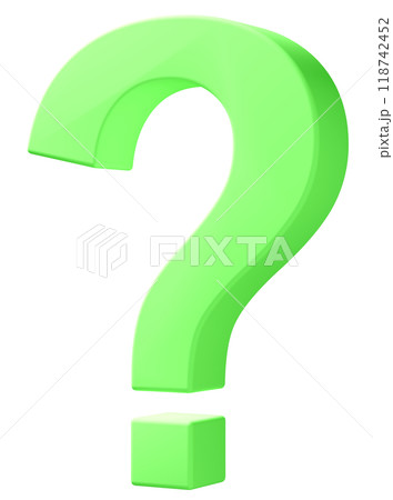 3D素材_クエスチョンマーク_緑 3D素材_クエスチョンマーク_緑 118742452