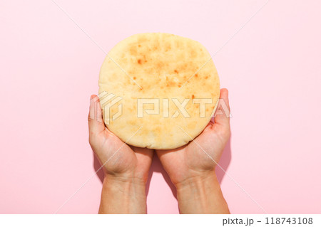 Tasty bakery food concept - delicious Pita, food for making in home 118743108