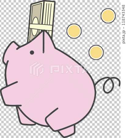 Cute piggy bank 118743348