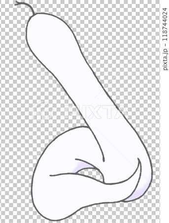 左を見上げるへび(白色) 左を見上げるへび(白色) 118744024