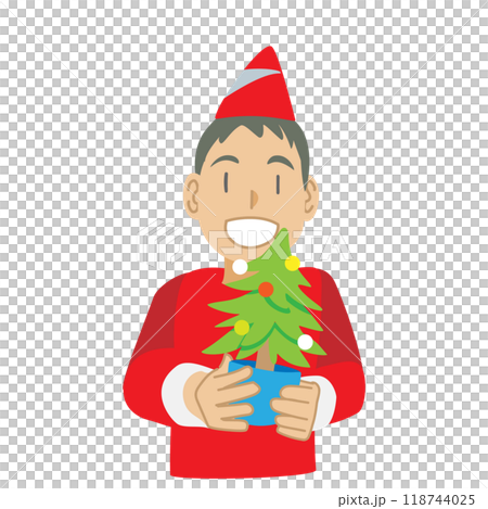 有小聖誕樹的男孩 有小聖誕樹的男孩 118744025