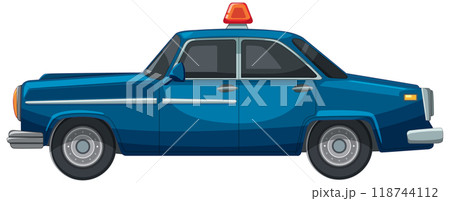 Classic Police Car Illustration Classic Police Car Illustration 118744112