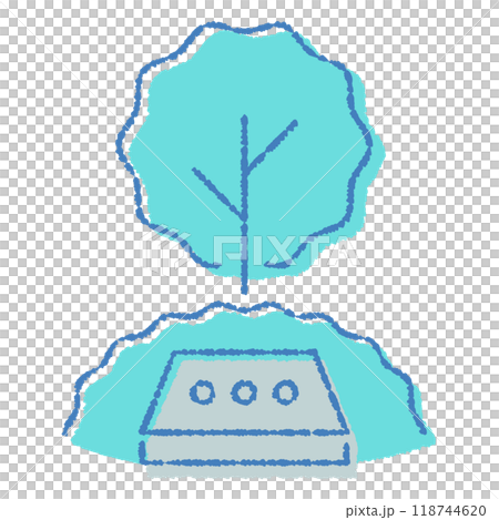 Simple vector illustration of a tree burial 118744620