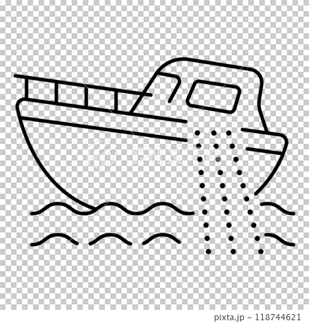 Ocean scattering simple vector icon illustration Ocean scattering simple vector icon illustration 118744621