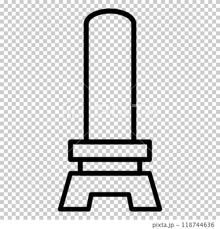 位牌のシンプルなベクターアイコンイラスト 118744636
