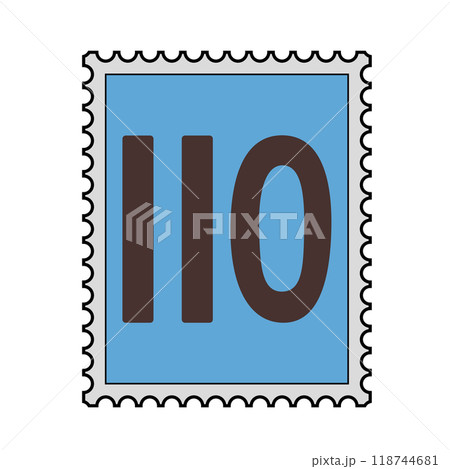 110円の日本の切手のイラスト 110円の日本の切手のイラスト 118744681
