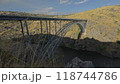 Iconic Half-Arch Iron Bridge Over Duero River Canyon 118744786