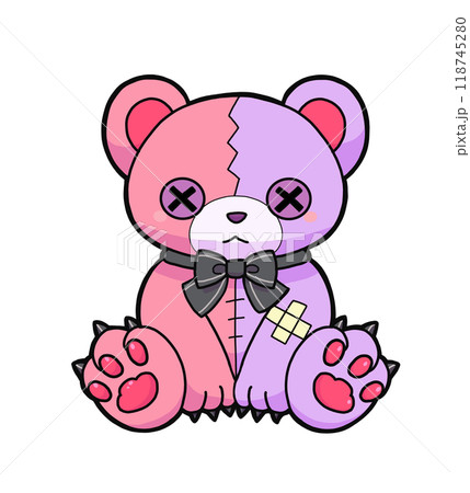 ピンクのクマのぬいぐるみのイラスト素材 [118745280] - PIXTA