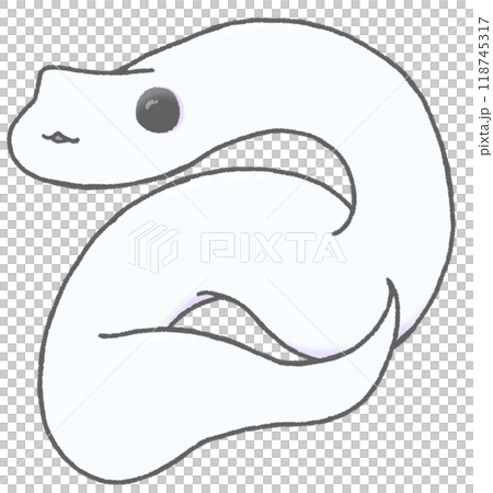 一條可愛的蛇裹成圓圈的插圖 一條可愛的蛇裹成圓圈的插圖 118745317
