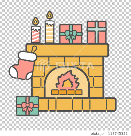 暖炉 クリスマス イラスト 暖炉 クリスマス イラスト 118745521
