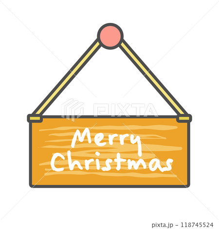 メリークリスマス 板 イラスト メリークリスマス 板 イラスト 118745524