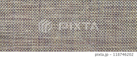 Texture beige background from woven textile material with wicker pattern, macro. Vintage brown fabric Texture beige background from woven textile material with wicker pattern, macro. Vintage brown fabric 118746202