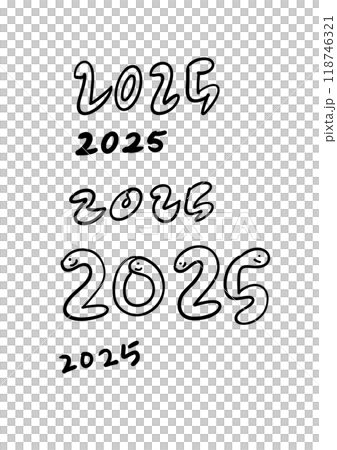 2025 New Year's card New Year's greeting material 118746321