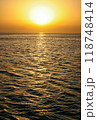 Red sunset over the Red Sea off the coast of Egypt 118748414