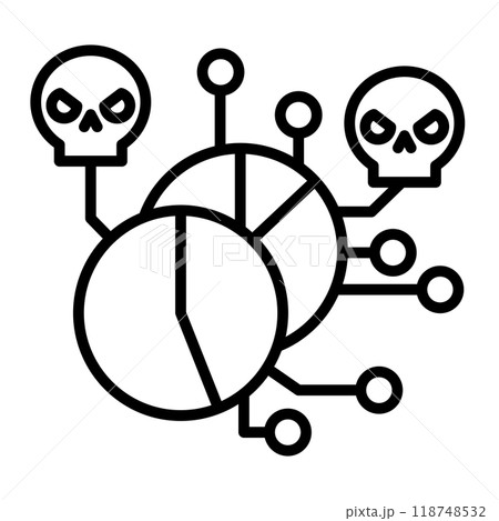 データの不正アクセスのイメージアイコン。データは改ざんされています。 118748532