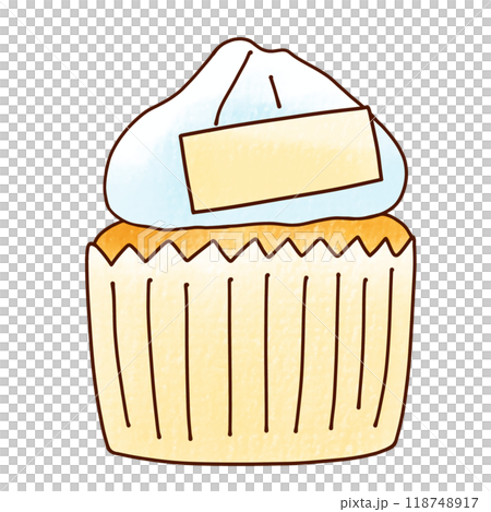 A simple and relaxed cupcake with chocolate plate - Analog style A simple and relaxed cupcake with chocolate plate - Analog style 118748917
