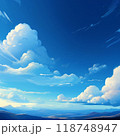 澄み渡る空と流れる雲 118748947