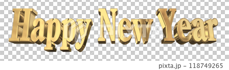 3DCG人物「新年快樂/新年快樂」金、金 118749265