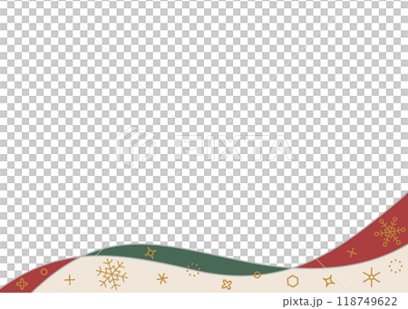 雪花裝飾框，冬季形象設計，聖誕色彩 118749622