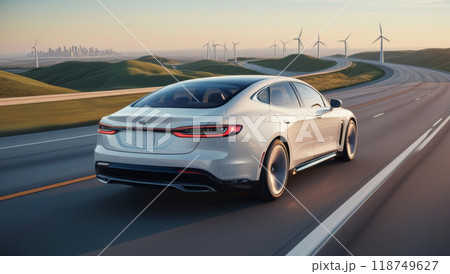 futuristic luxury eco-friendly car 118749627
