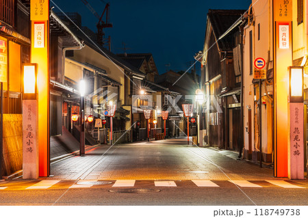 京都 夜の花見小路 ※公道撮影 京都 夜の花見小路 ※公道撮影 118749738