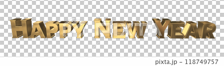 3DCG人物「新年快樂/新年快樂」金、金 118749757