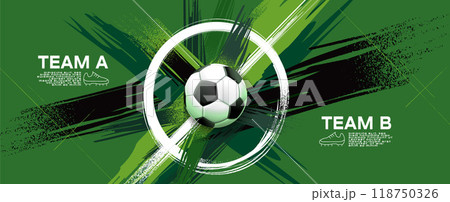 Soccer bannerTemplate , Football banner, VS , match day, layout design. 118750326