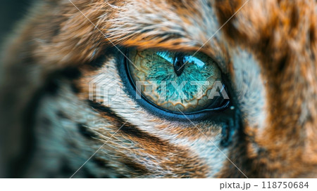 Majestic Tiger Eye Close-up - Detail, Wild, Beauty, Feline 118750684