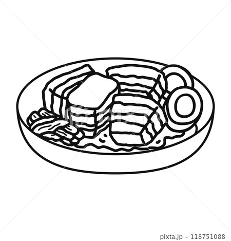 角煮　線画 118751088