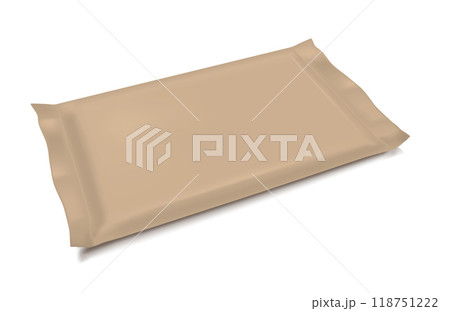 Brown blank foil food snack pack for chips, candy and other products Brown blank foil food snack pack for chips, candy and other products 118751222