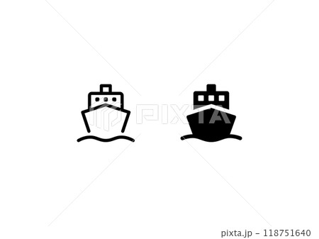 シンプルな船のアイコン 118751640