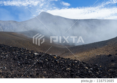 十勝岳登山 登山道からの景色 百名山 十勝岳登山 登山道からの景色 百名山 118751685