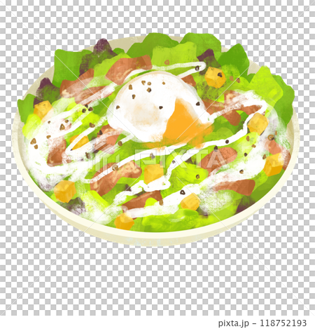 シーザーサラダ　サラダのイラスト 118752193