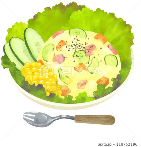 ポテトサラダ　サラダのイラスト 118752196