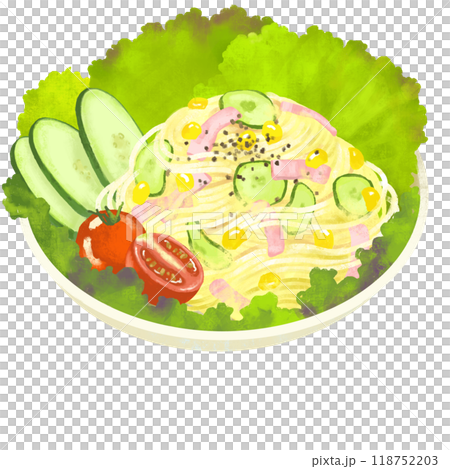 義大利麵沙拉沙拉插畫 118752203