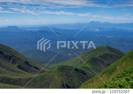 百名山斜里岳登山 斜里岳からの摩周湖と屈斜路湖　 118752267