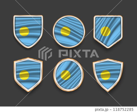 set of flags in frames with various frame shapes set of flags in frames with various frame shapes 118752285