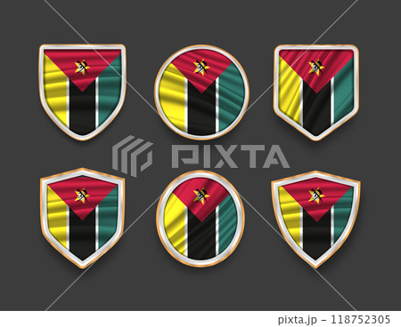 set of flags in frames with various frame shapes set of flags in frames with various frame shapes 118752305
