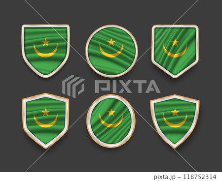 set of flags in frames with various frame shapes set of flags in frames with various frame shapes 118752314