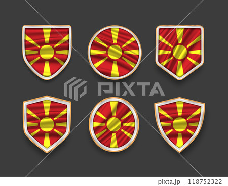 set of flags in frames with various frame shapes set of flags in frames with various frame shapes 118752322