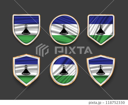 set of flags in frames with various frame shapes set of flags in frames with various frame shapes 118752330