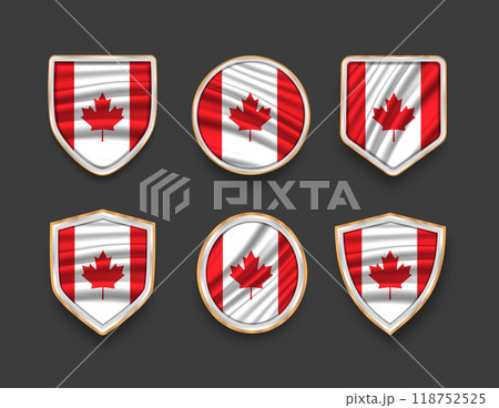 set of flags in frames with various frame shapes set of flags in frames with various frame shapes 118752525