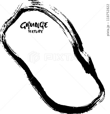 Ink Dry Brush Grunge Free Hand Oval Frame Ink Dry Brush Grunge Free Hand Oval Frame 118752822