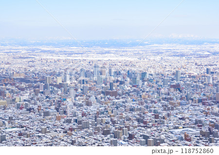 冬　札幌市中心部　遠望 118752860