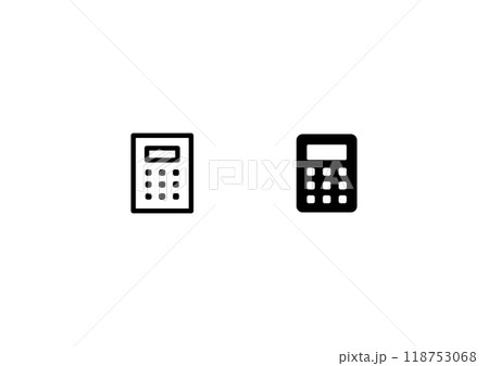 シンプルな電卓のアイコン 118753068