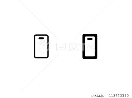 シンプルなスマートフォンのアイコン 118753550