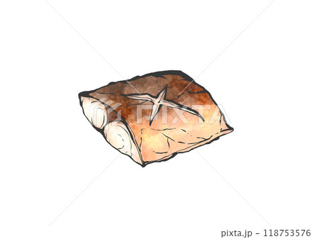 サバの塩焼きの手描き筆絵風イラストのイラスト素材 [118753576] - PIXTA