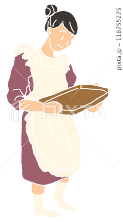 鉛筆画風の女性の線画無しのカラーイラスト 鉛筆画風の女性の線画無しのカラーイラスト 118755275